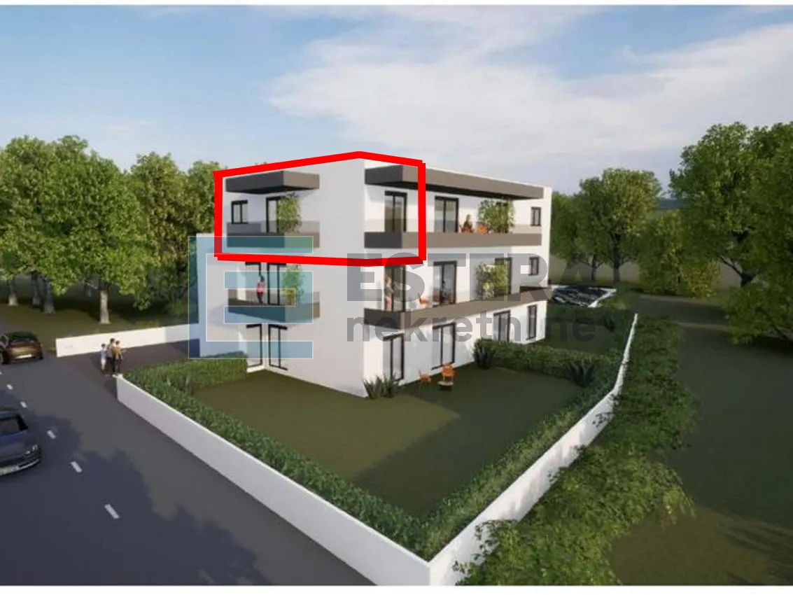 apartman sj4 54 m2 prodaja pakoštane, drage, 3s, 2.kat , parking, terasa - slika 1