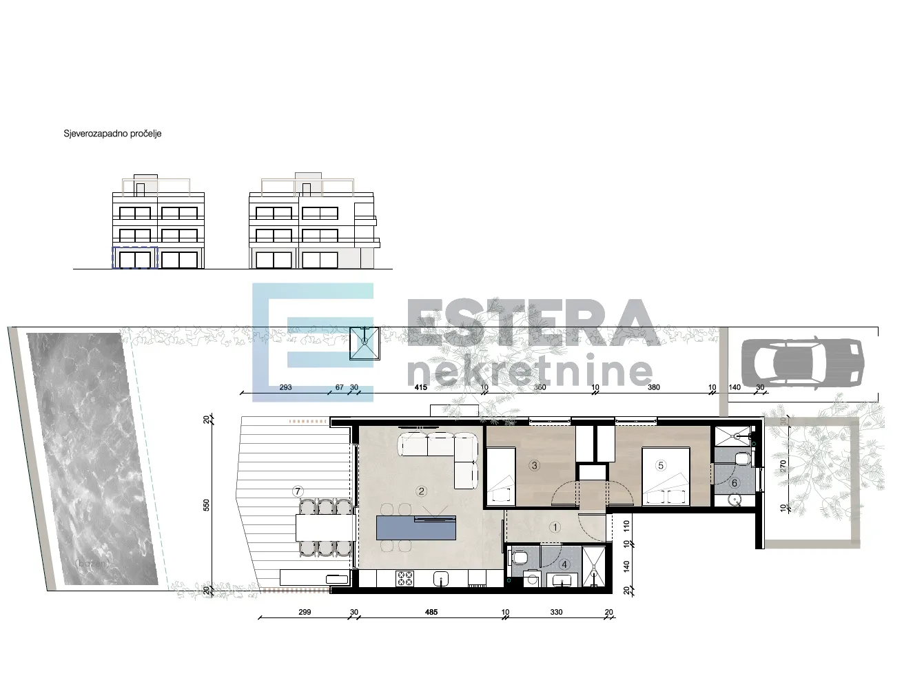 prodaja apartman, prvi red uz more, pogled, 78 m2, b1 - slika 3