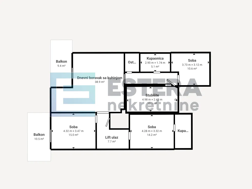 apartman prodaja sveti filip i jakov 177 m2 penthouse !!! - slika 24