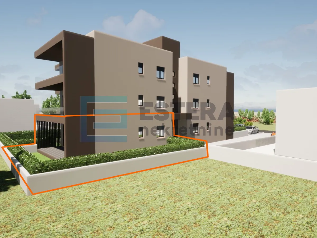 apartman s2 82 m2 prodaja turanj, 3s, priz, vrt, parking, 500 m od mora - slika 1