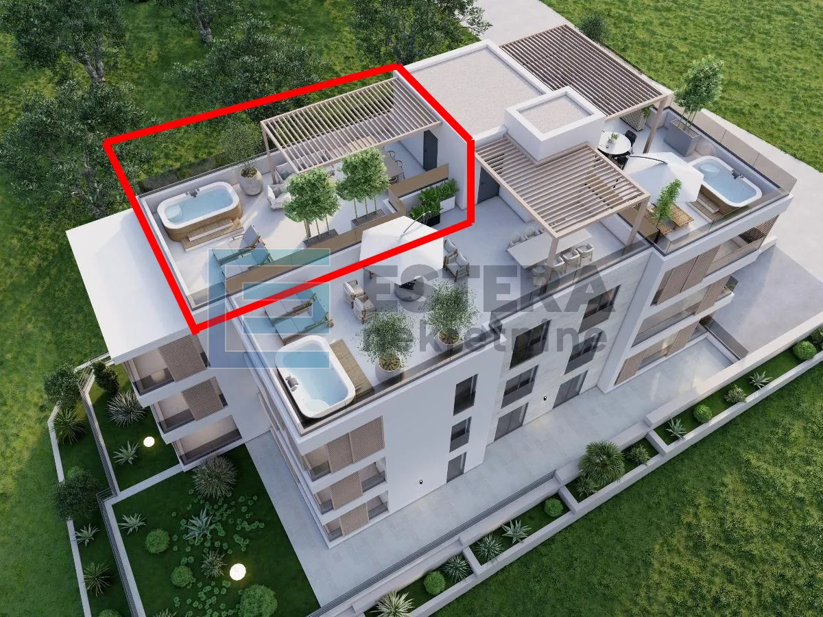 apartman s6 99 m2 prodaja 3s, 2. kat, balkon, garaža, ostava, krovna terasa, pogled na more - slika 2