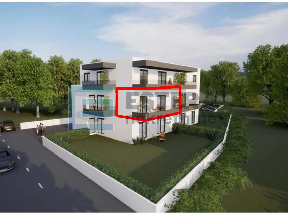 apartman sj1 43 m2 prodaja pakoštane, drage, 2s, 1.kat , parking, terasa - slika 1