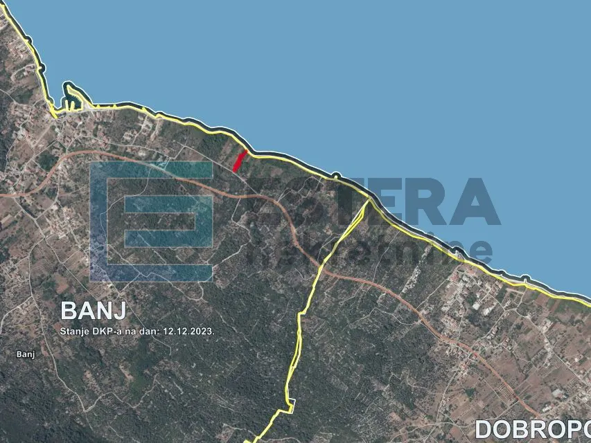 Zemljišta prodaja 1096 m2 1.red do mora - Banj, Pašman