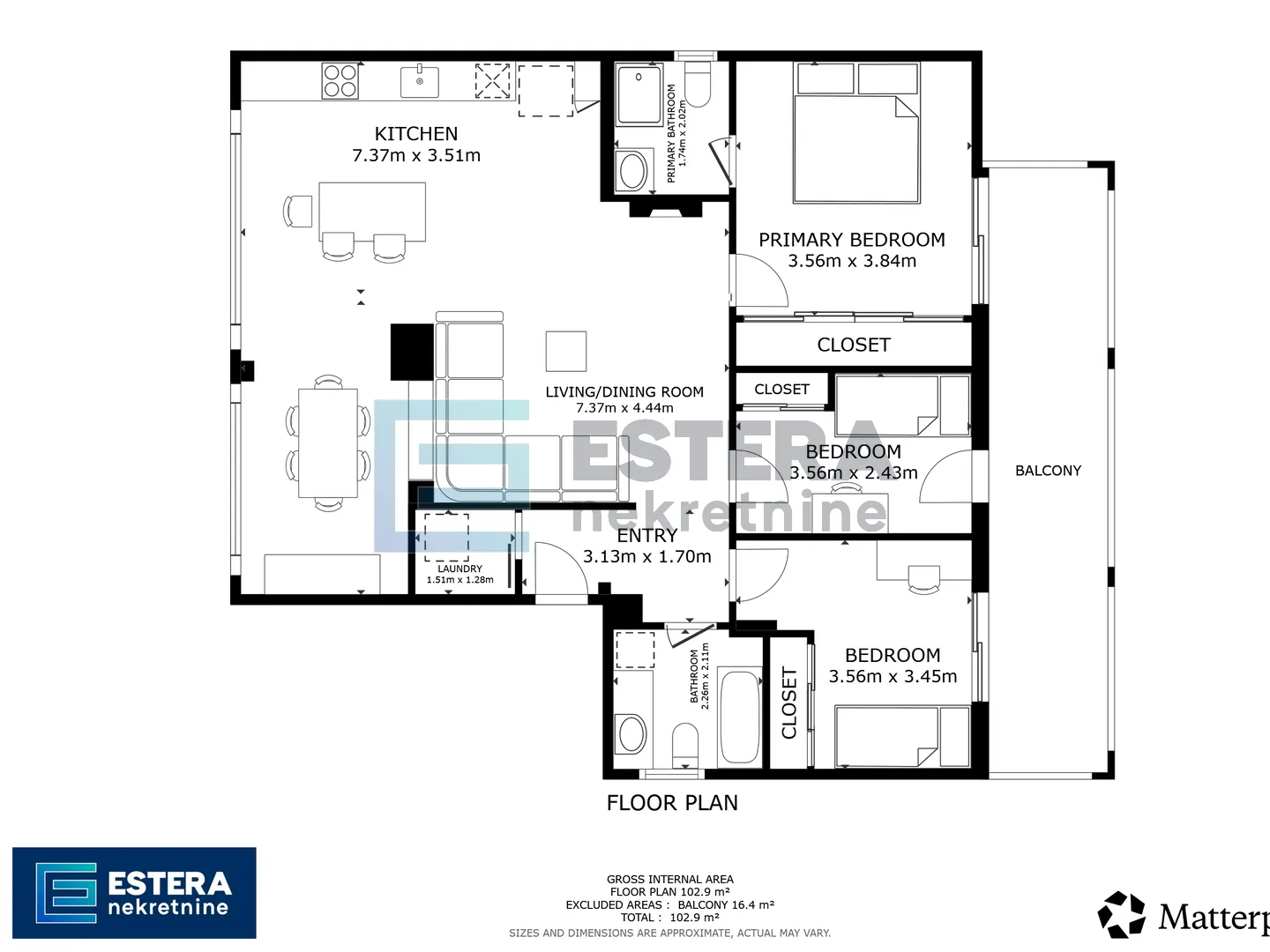 stan 113 m2 prodaja velika gorica, 4s, balkon, parking, 3. kat - slika 23