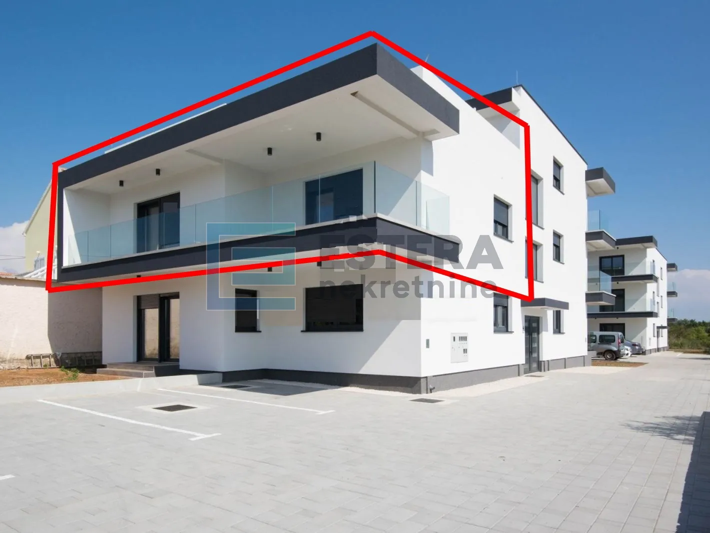 apartman 87 m2 prodaja privlaka, 3s, 1. kat, balkon, parking, 150 m od mora - slika 2