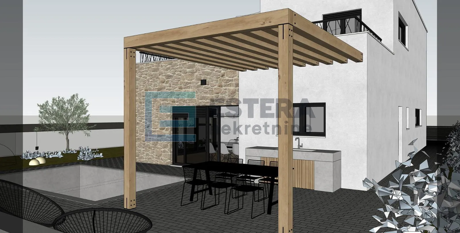kuća novogradnja vodice , bazen, 176 m2, prodaja - slika 2