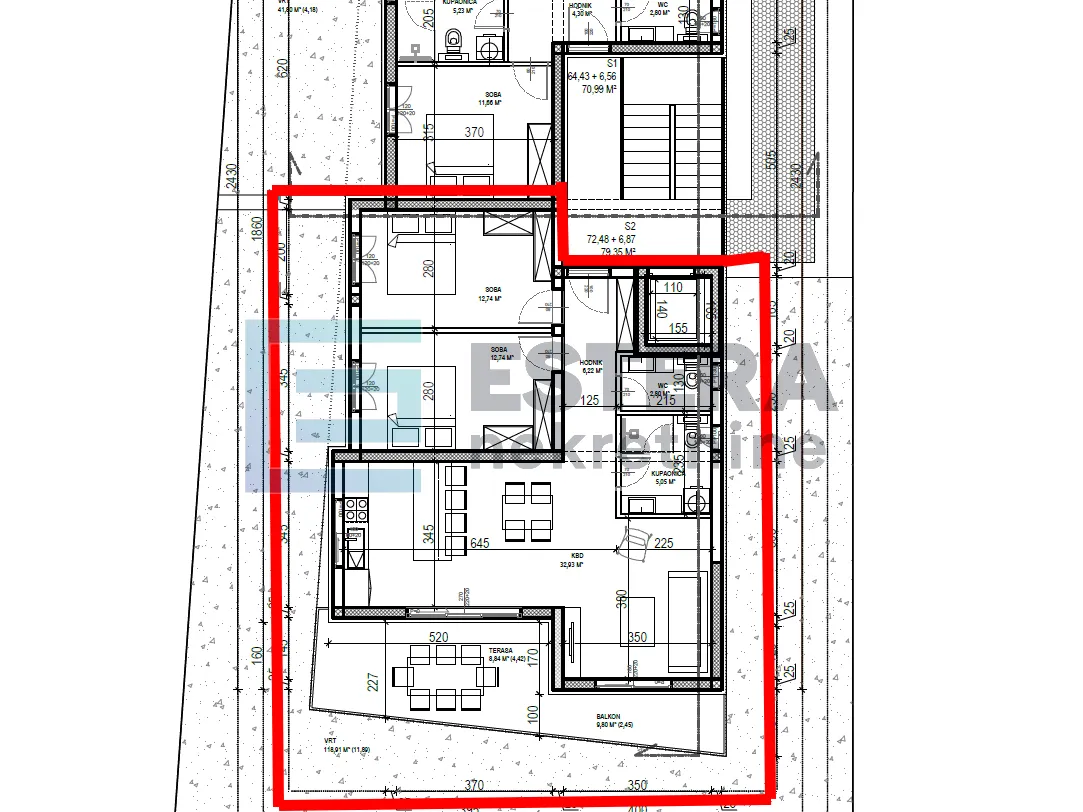 apartman s2 99 m2 prodaja sveti filip i jakov, 3s, prizemlje, parking, vrt - slika 6