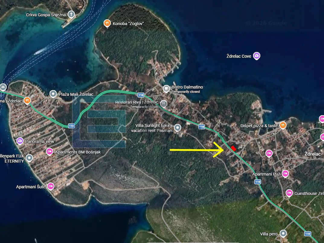 građevinsko zemljište prodaja ždrelac, otok pašman 1122 m2, 300 do mora - slika 8