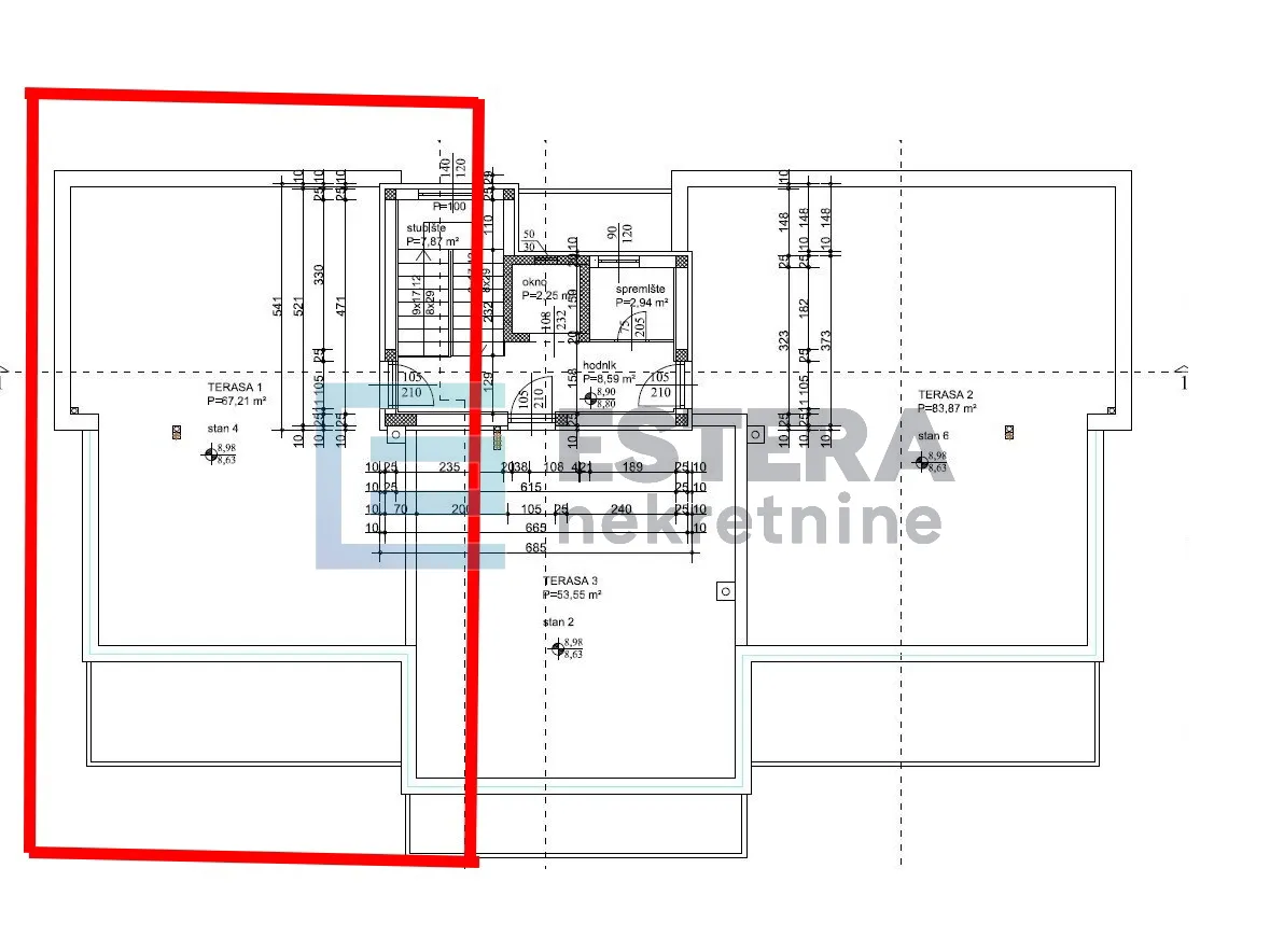 apartman s5 73 m2 prodaja turanj, 3s, 2. kat, parking, krovna terasa, 250 m od mora - slika 18