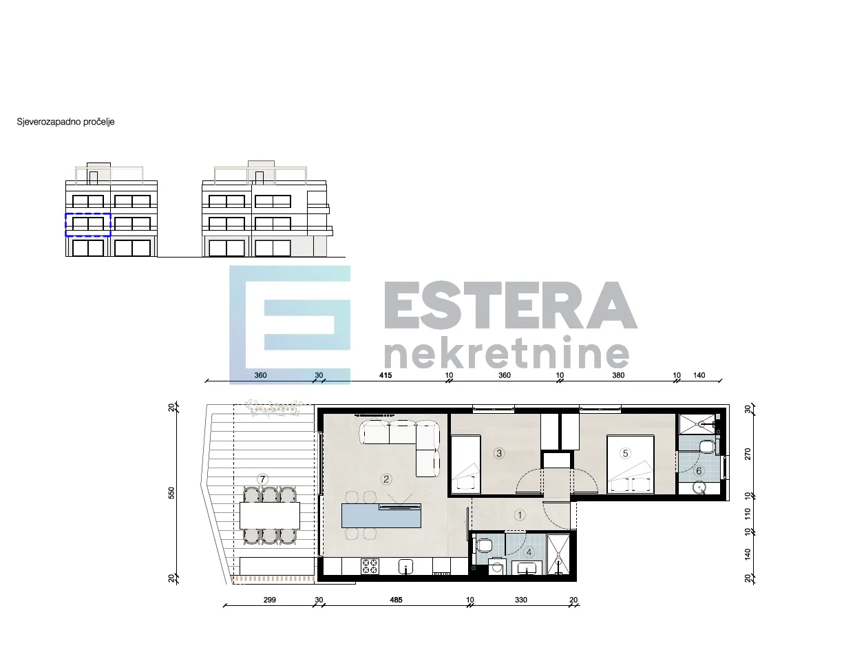 prodaja apartman, prvi red uz more, pogled, 63,85 m2, b3 - slika 3