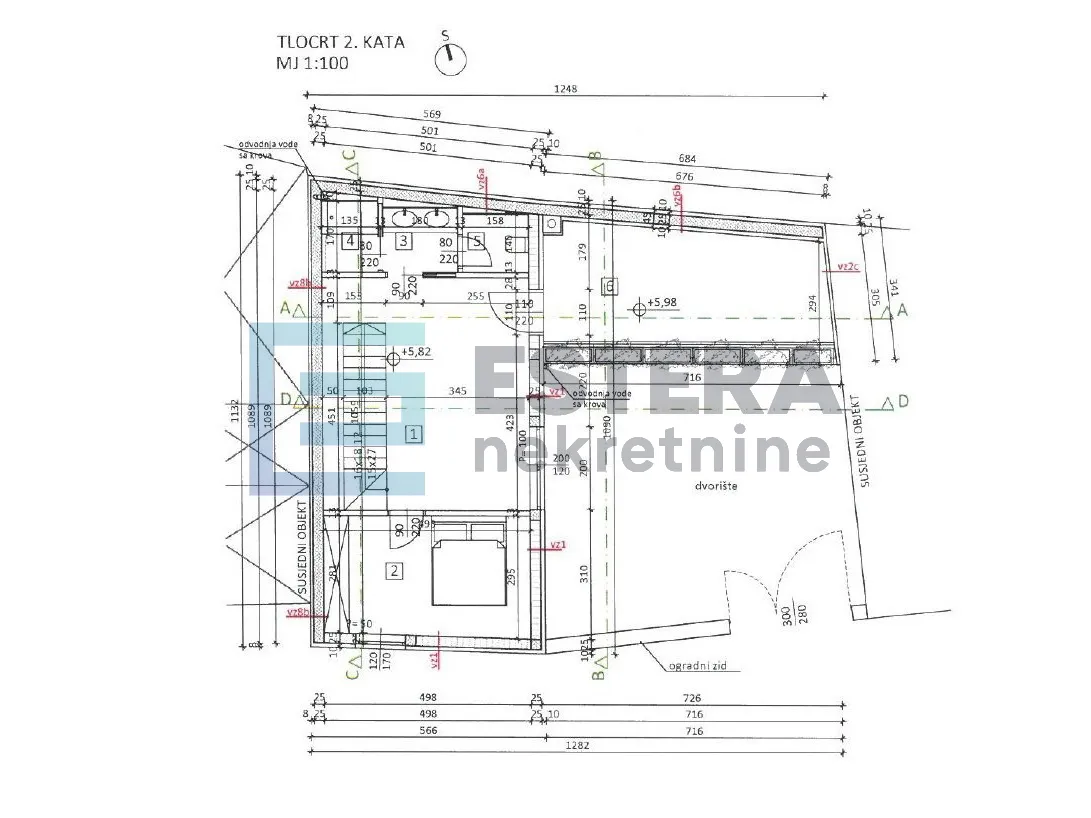 stara kuća 104 m2 prodaja tribunj, pravomoćna građ dozvola za kuću 203,01 m2 - slika 22