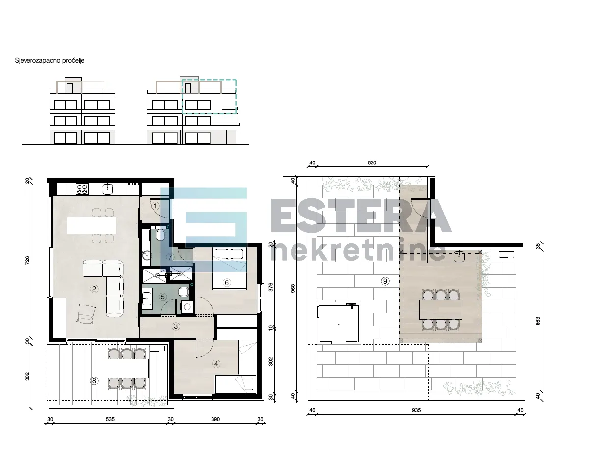 prodaja apartman, prvi red uz more, pogled, 98,65 m2, a6 - slika 3