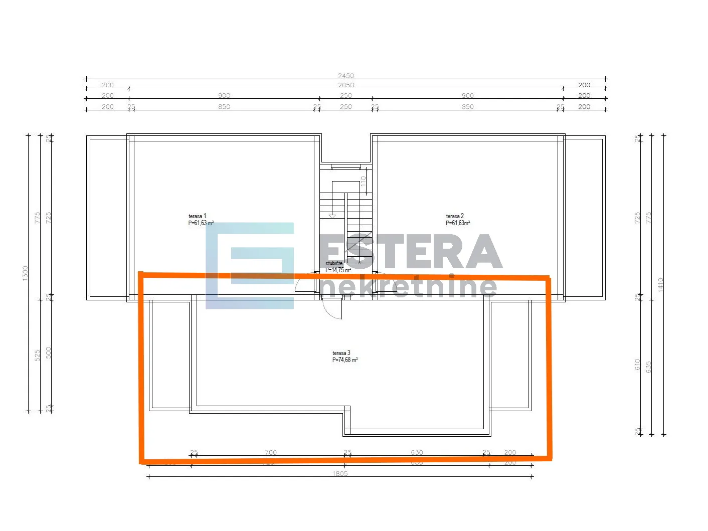 apartman s8 111 m2 prodaja turanj, 3s, 2. kat, krovna terasa, parking, 500 m od mora - slika 11
