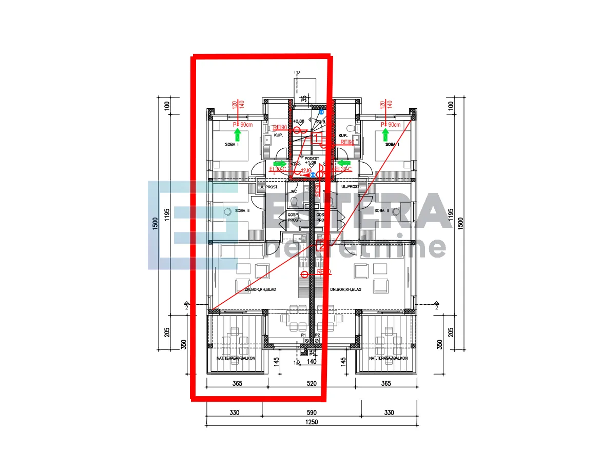 apartman 69 m2 prodaja novogradnja 3s, priz, zajednički bazen - slika 17