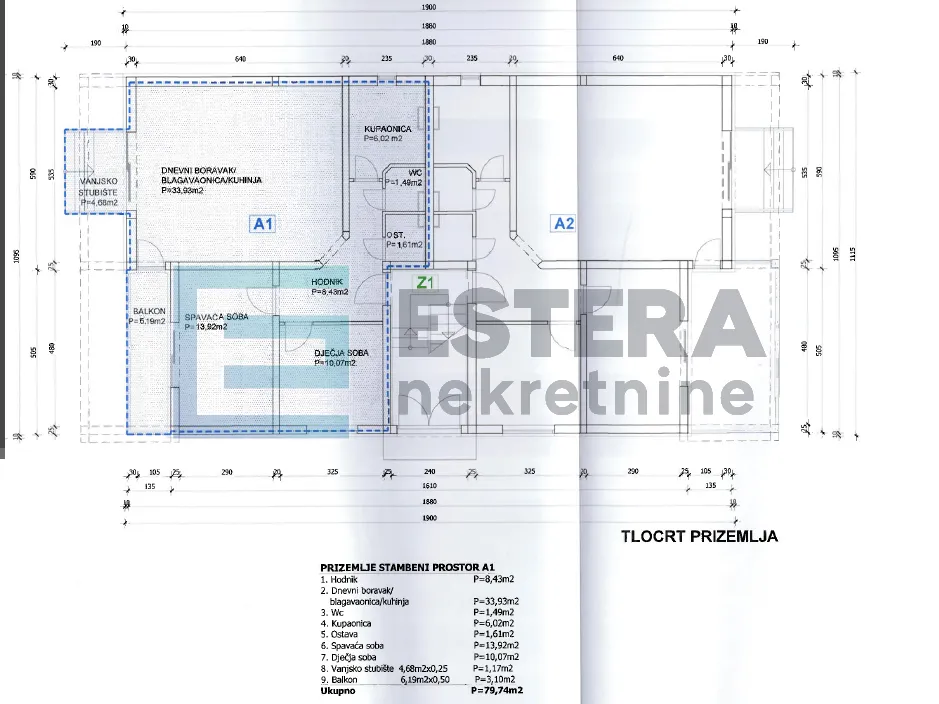 apartman 80 m2 prodaja privlaka, 3s, priz, vrt, parking, 150 m od mora - slika 14