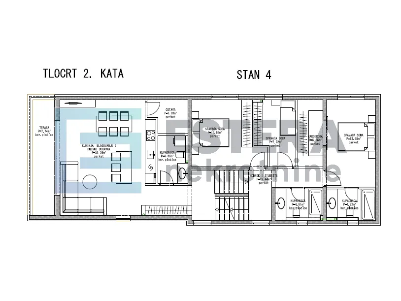 apartman penthouse prodaja kožino, 125 m2, 2. kat - slika 18