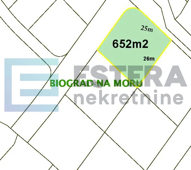 građevinsko zemljište prodaja 625 m2 biograd na moru - slika 3
