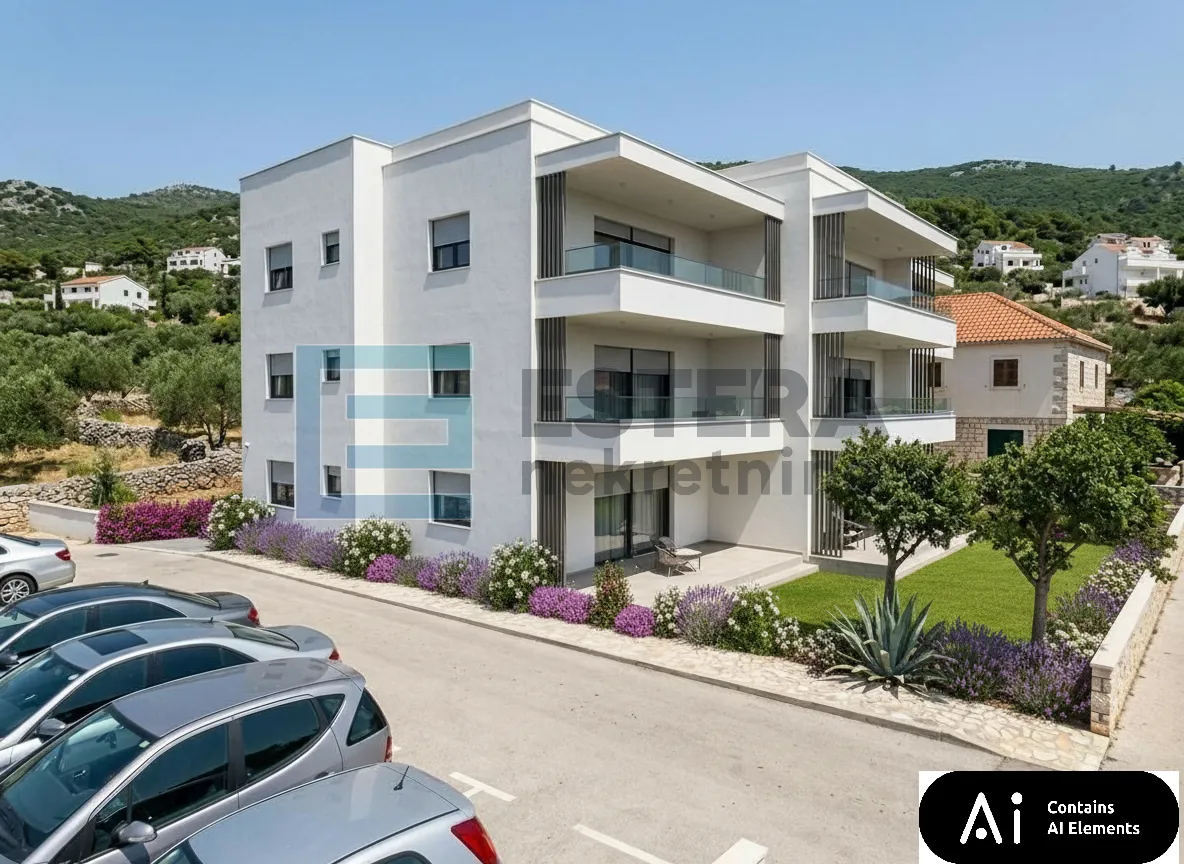 apartman s5 73 m2 prodaja turanj, 3s, 2. kat, parking, krovna terasa, 250 m od mora - slika 6