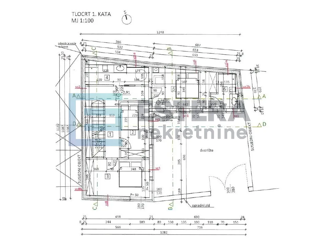 stara kuća 104 m2 prodaja tribunj, pravomoćna građ dozvola za kuću 203,01 m2 - slika 21