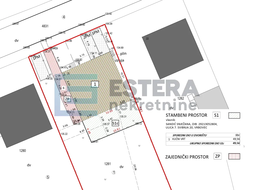 stan 82 m2 prodaja vrbovec, visoko prizemlje, 3s, parking, vrt - slika 25