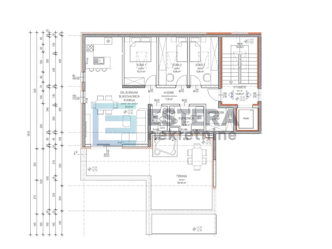 stan 90 m2 prodaja dugo selo 4s, 3. kat, terasa, dizalo, parking, spremište - slika 7
