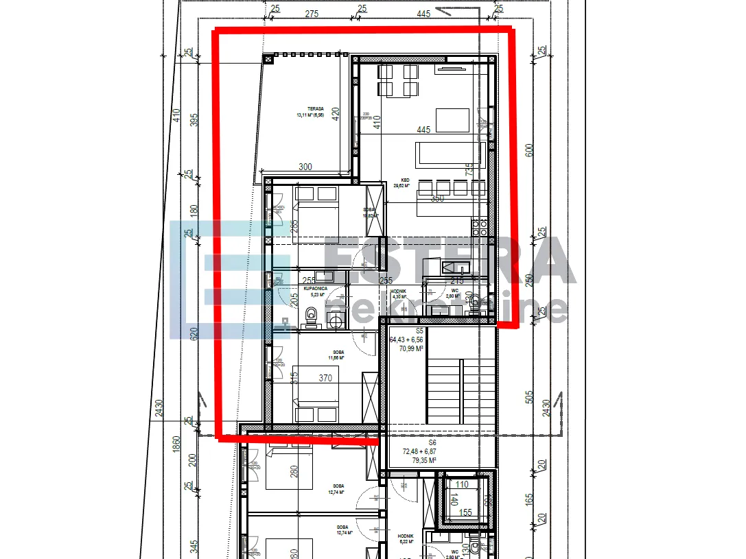 apartman s5 97 m2 prodaja sveti filip i jakov, 3s, 2. kat, parking, krovna terasa - slika 6