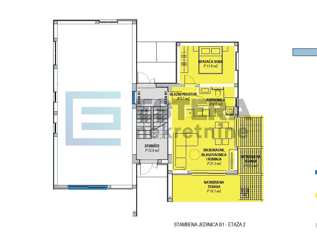 apartman 60 m2 prodaja sveti filip i jakov, 2s, priz , parking, vrt, terasa - slika 12