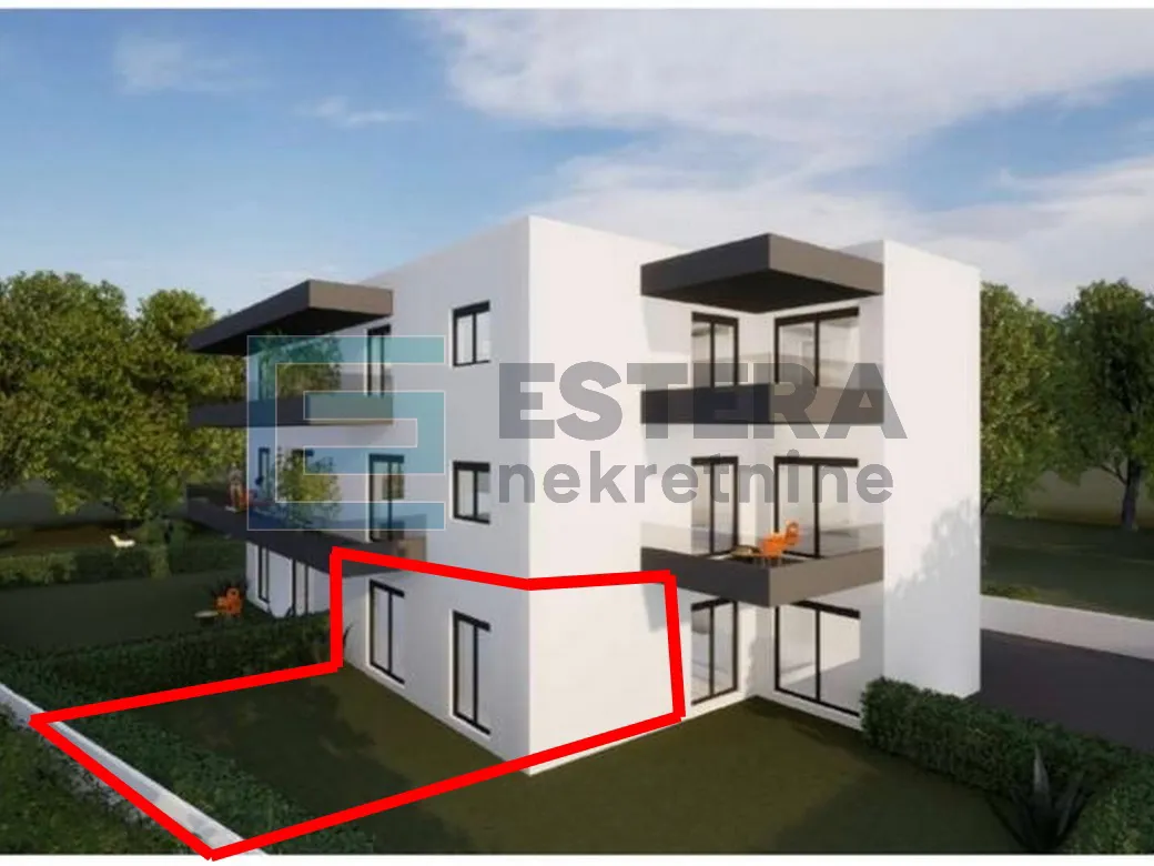 apartman ap3 43 m2 prodaja pakoštane, drage, 2s, priz , parking, vrt, terasa - slika 1
