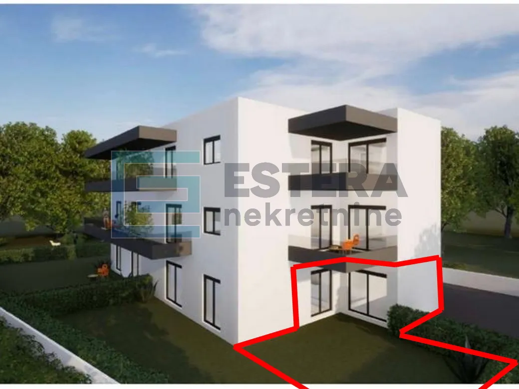 apartman ap4 43 m2 prodaja pakoštane, drage, 2s, priz , parking, vrt, terasa - slika 1