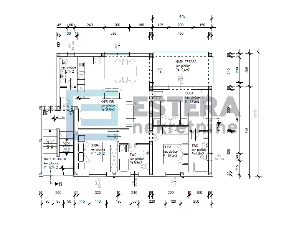 novogradnja penthouse 107m2 prodaja sabunike, 4s, 2. kat - slika 20