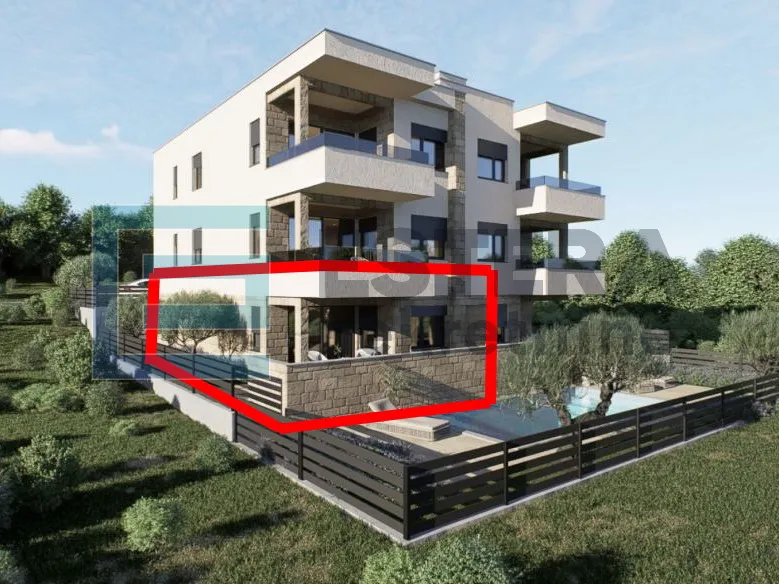 Apartman 70,12 m2 PRODAJA NOVOGRADNJA 3s, priz, zajednički bazen - Mandre, Kolan