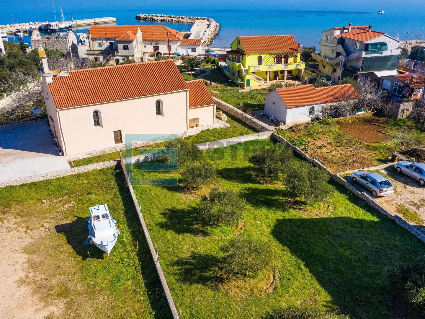 Građevinsko zemljište PRODAJA Dobropoljana, 998 m2, 80 m od mora - Pašman