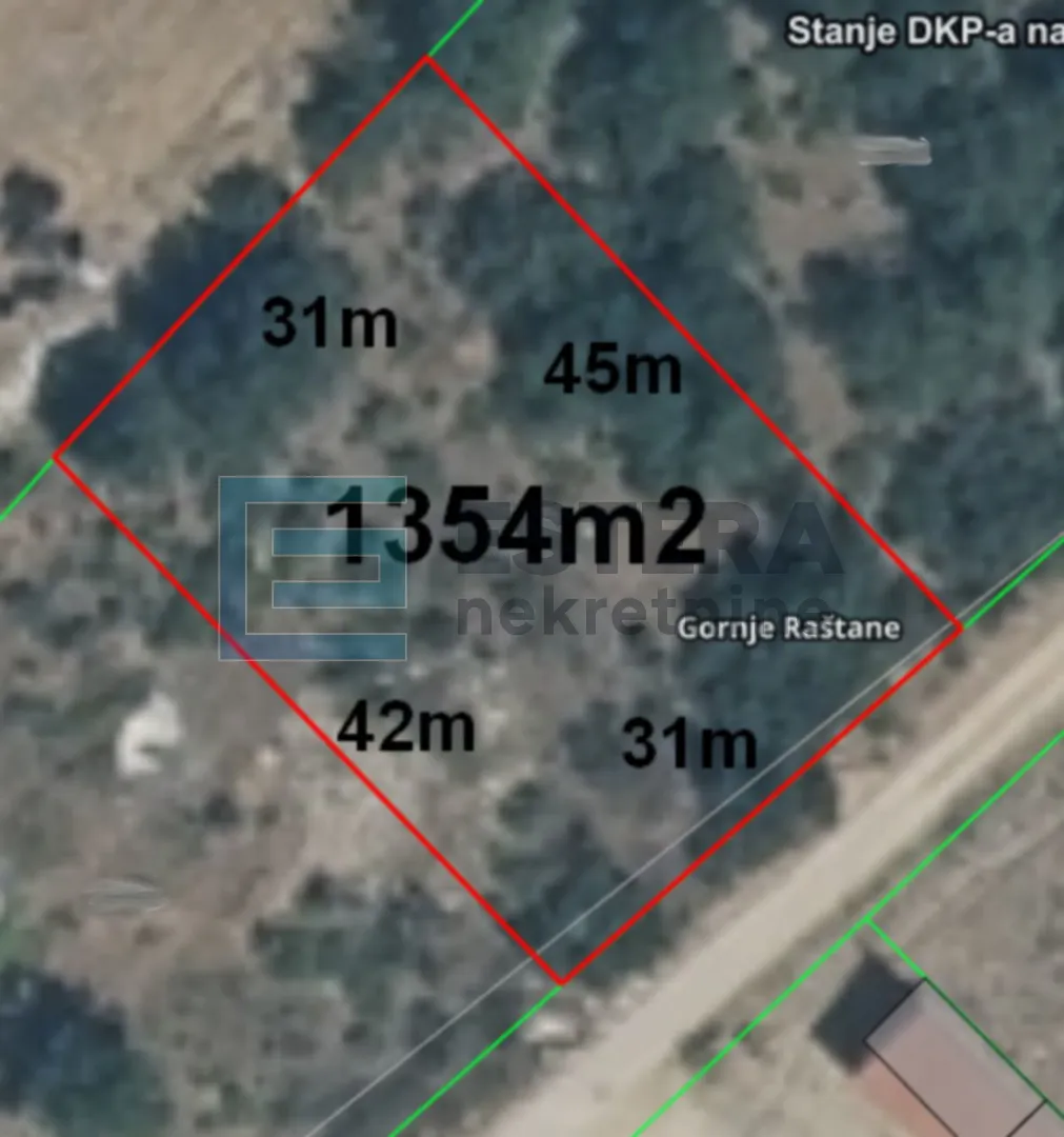 građevinsko zemljište 1354 m2 raštane gornje - slika 2