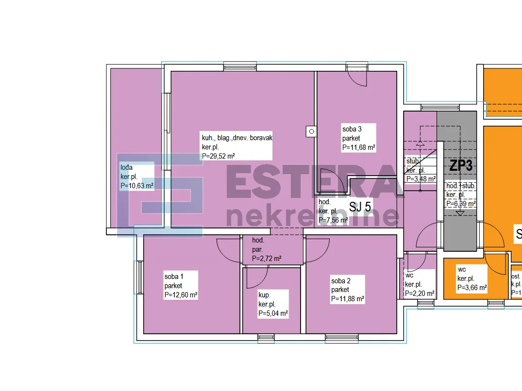 apartman prodaja biograd na moru 118,71 m2 novogradnja krovna terasa - slika 17