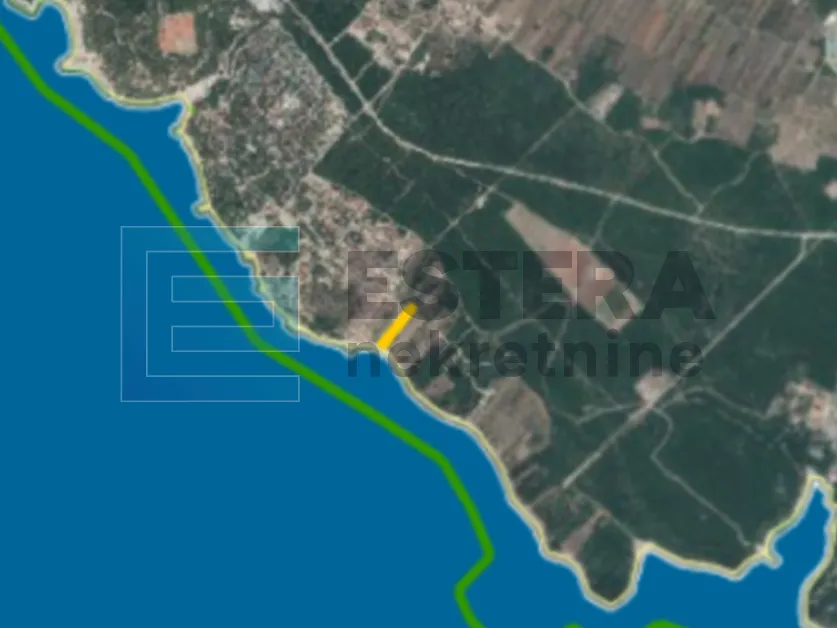 građevinsko zemljište prodaja biograd na moru 1038 m2, prvi red do mora, t1 hotel - slika 3