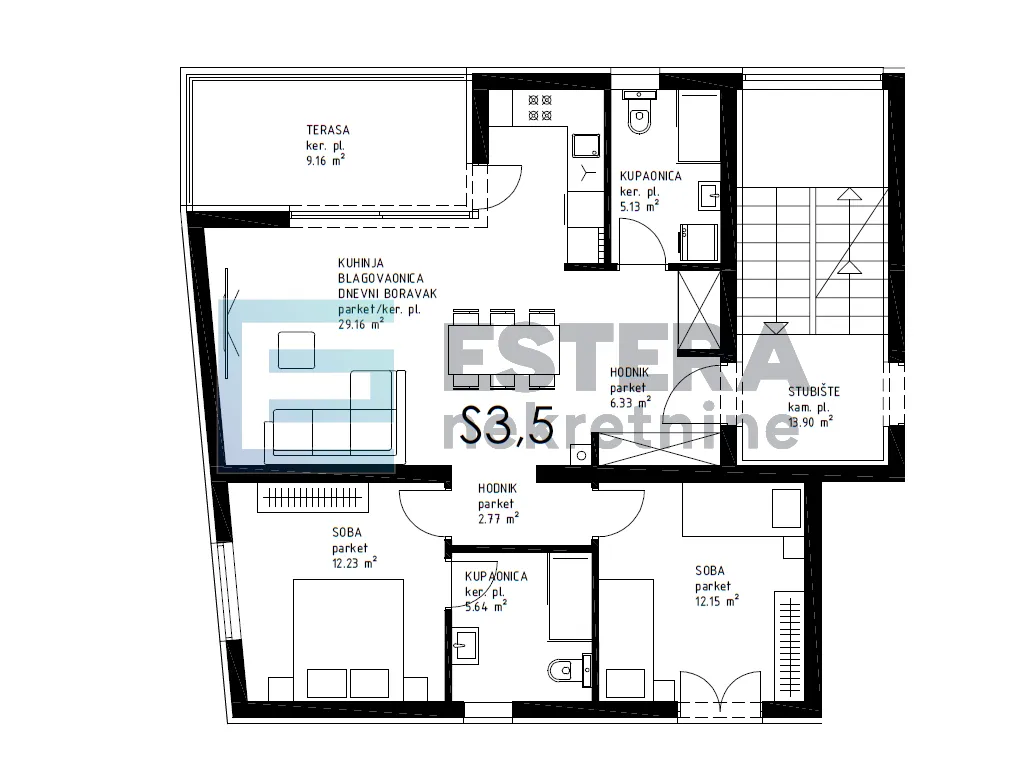 apartman prodaja 78 m2, 3s, 1. kat, parking - slika 5