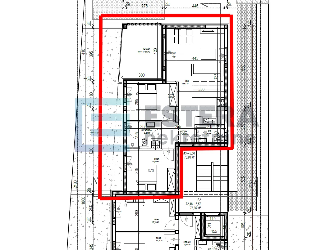 apartman s1 83 m2 prodaja sveti filip i jakov, 3s, prizemlje, parking, vrt - slika 7
