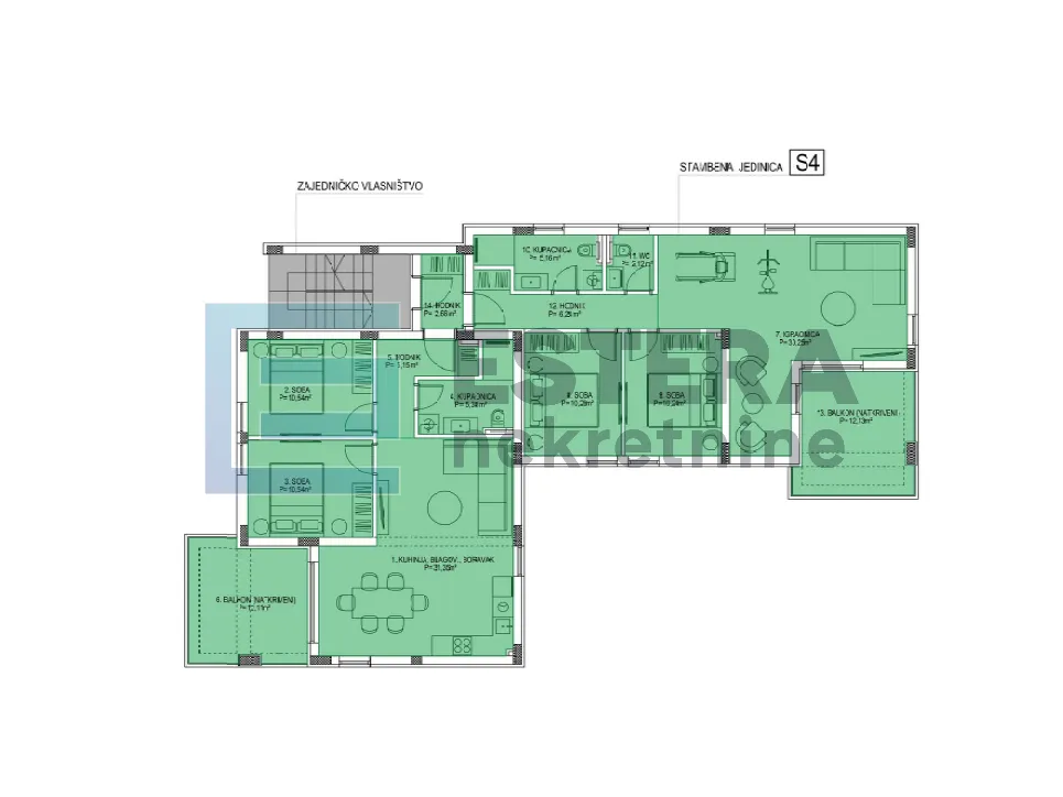 penthouse 172 m2 prodaja petrčane s4, 6s, 2. kat - slika 15