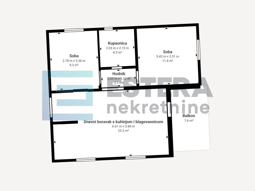 stan 55 m2 prodaja biograd na moru, 3s, 2. kat, parking - slika 10