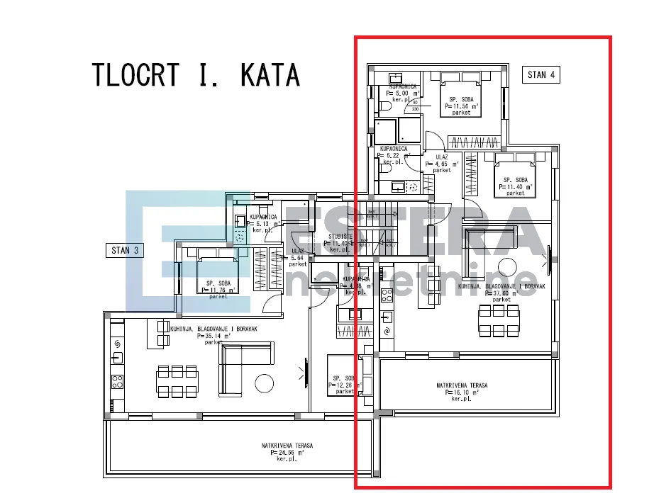 apartman prodaja maslenica, 95 m2, 1. kat - slika 21