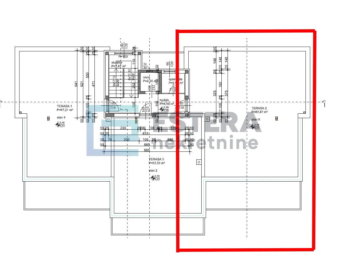 apartman s6 111 m2 prodaja turanj, 4s, 2. kat, 2 parkinga, krovna terasa, 250 m od mora - slika 18