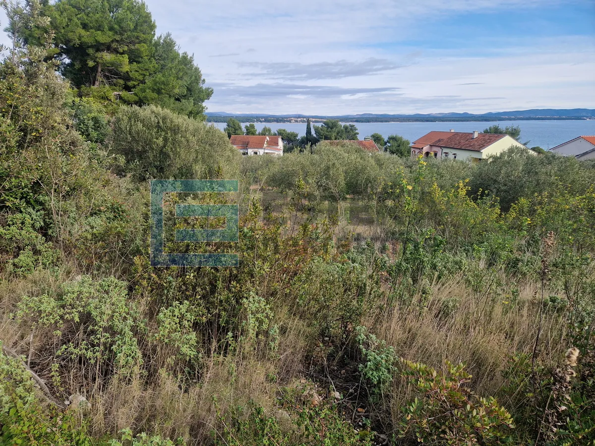 građevinsko zemljište prodaja tkon 713 m2, 80 m od mora, pogled na more - slika 2