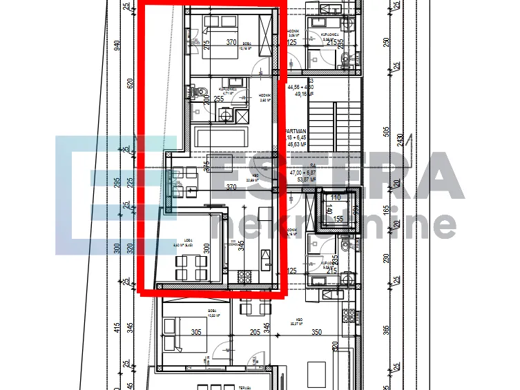 apartman a 54 m2 prodaja sveti filip i jakov, 2s, 1. kat, parking, - slika 6