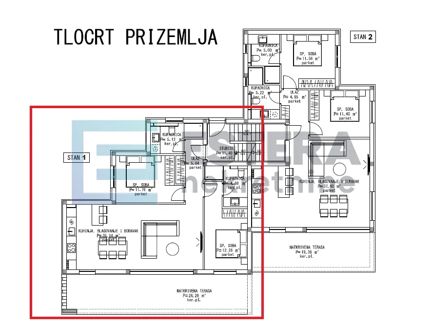 apartman prodaja maslenica, 95 m2, prizemlje - slika 21