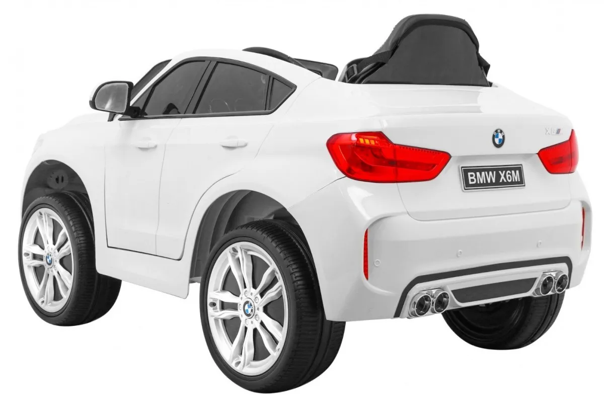 licencirani auto na akumulator bmw x6m - bijeli - slika 4