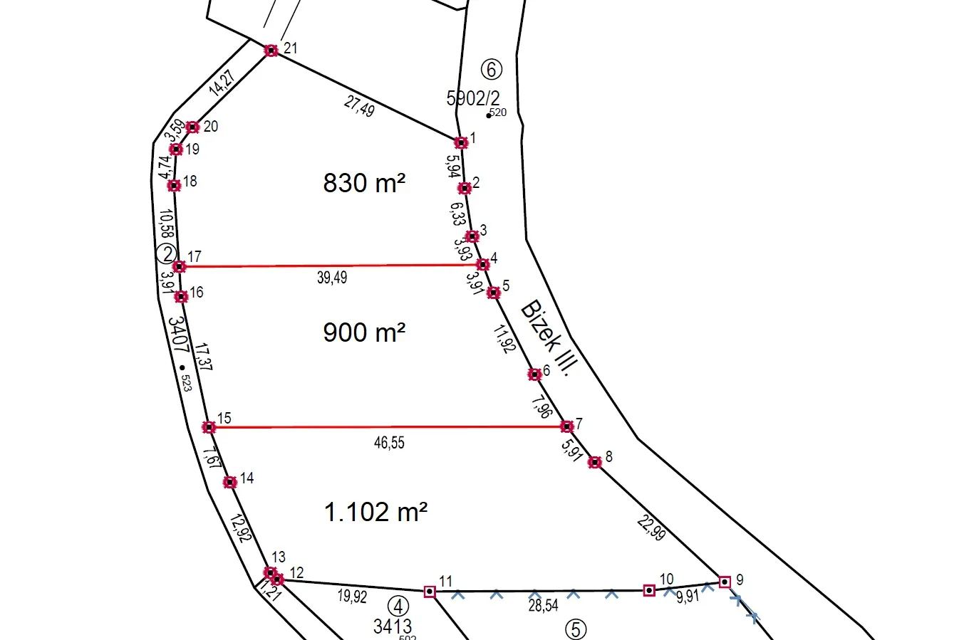 građevinsko zemljište 830 m², iii bizek - slika 4