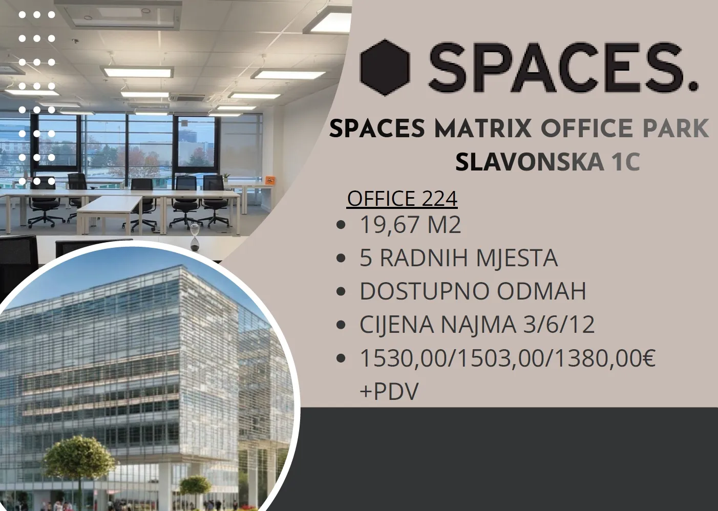 zagreb, slavonska, zakup ureda 2 radna mjesta - slika 2