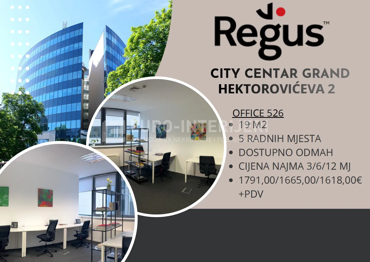 zakup ureda - zagreb, grand centar hektorovićeva - slika 2