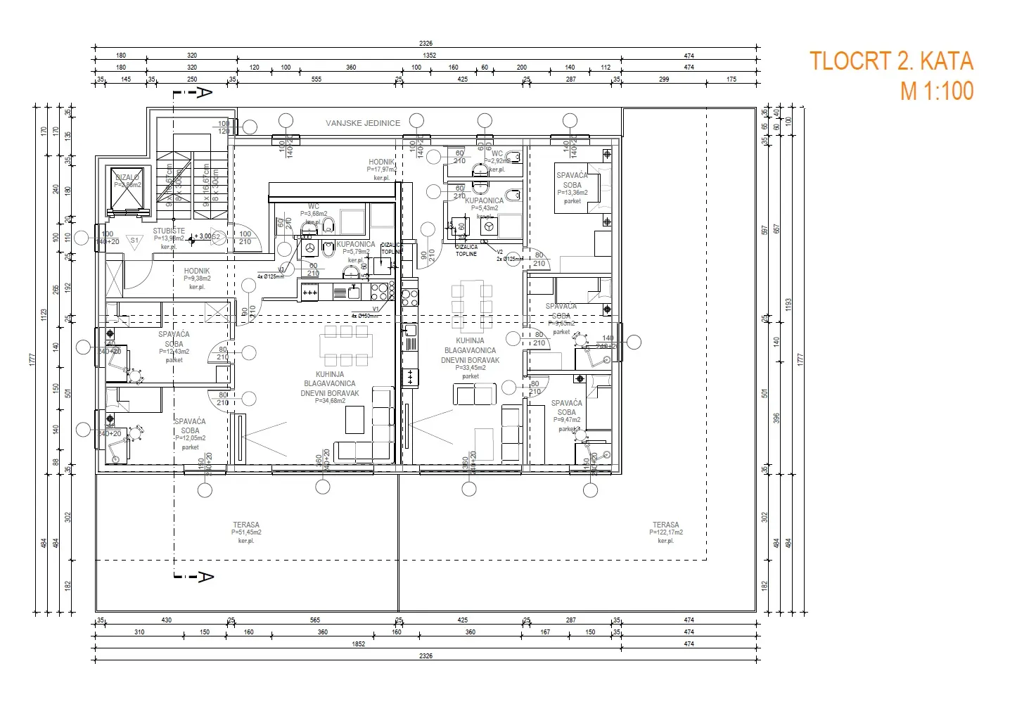 stan u zagrebu, stenjevec, četverosoban 153.34 m², 2. kat novogradnja - slika 18