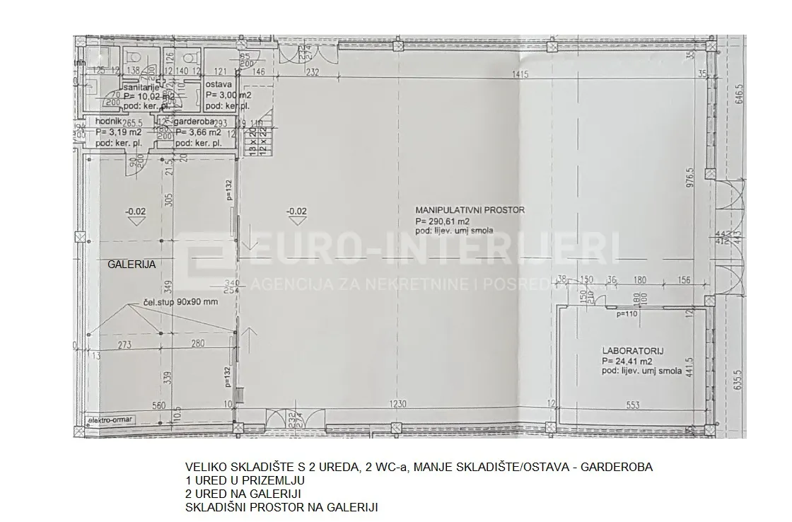 poslovni prostor: mala gorica, skladišni/radiona s 2 ureda, 446 m² - slika 4